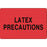 PDC Healthcare Latex Precaution Labels - Latex Precaution Label, 4" x 5/8", Fluorescent Red - 59704571