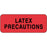PDC Healthcare Latex Precaution Labels - Latex Precaution Label, 2-1/4" x 7/8", Fluorescent Red - 59704572