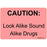 PDC Healthcare Permanent Paper Communication Labels - "Caution: Look Alike Sound Alike Drugs" Label, 2-15/16" x 2", Fluorescent Red - MV08FR1148
