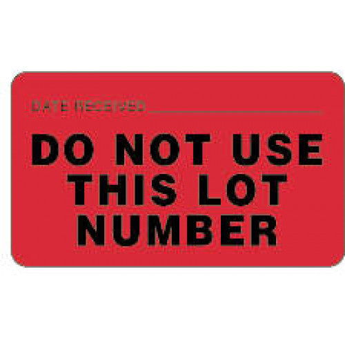 PDC Healthcare Lab Communication Labels - Do Not Use This Lot Number ...