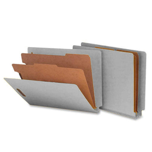 PDC Healthcare End Tab Divider Folders - End Tab Divider Folder, Gray, Two Tab - ETC400-2D-GY