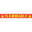 PDC Healthcare Removeable Hazard Tape - LABEL, FLAMMABLE, 1/2X500, RED / YELLOW - WTF-412