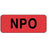 PDC Healthcare FormalinPermanent Warning Label - NPO Label, Red, 2-1/4" x 7/8" - 59704887