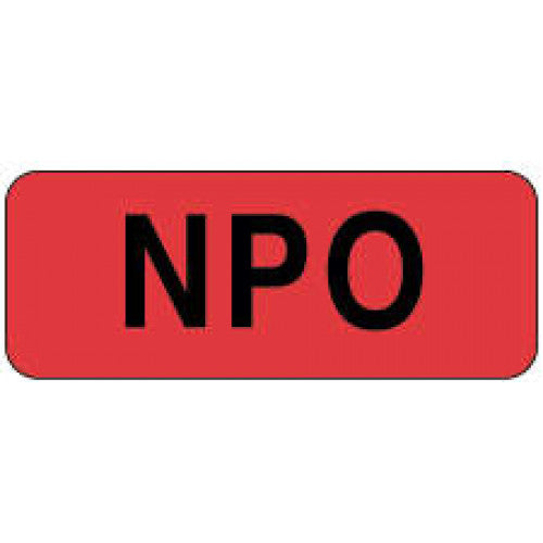 PDC Healthcare FormalinPermanent Warning Label - NPO Label, Red, 2-1/4" x 7/8" - 59704887
