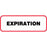 PDC Healthcare Permanent Paper Label - LABEL, EXPIRATION, 1-1/2X1/2, WHITE / RED - 59700999