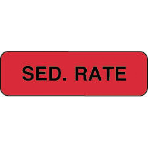 PDC Healthcare Enteral Nutrition Labels - Sedation Rate Label, Fluorescent Red, 1/4" x 3/8" - 59704900