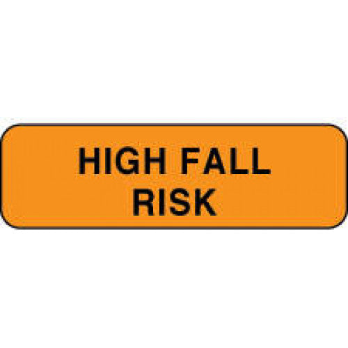 PDC Healthcare Permanent Paper Label - LABEL, HIGH FALL RISK- ORANG ...