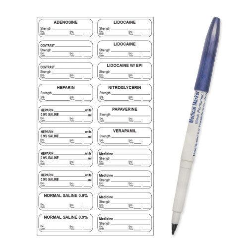 PDC Healthcare Sterile Labels with Pen LABEL, MEDICATION, STERILE W