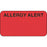 PDC Healthcare Permanent Paper Label - LABEL, ALLGERY ALERT, RED - MFFRP01