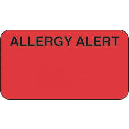PDC Healthcare Permanent Paper Label - LABEL, ALLGERY ALERT, RED - MFFRP01