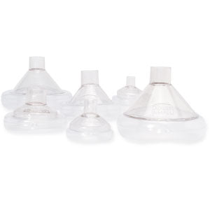 Mercury Medical Clear Anatomical Face Masks - MNMTR, PRRSR, H2O, 0-62CM, DISP - 10-50503