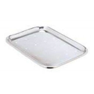 Miltex Instrument Co Perforated Mayo Trays - Mayo Instrument Tray, Perforated, Stainless Steel, 10" x 6-1/2" x 23/32" - 3-921