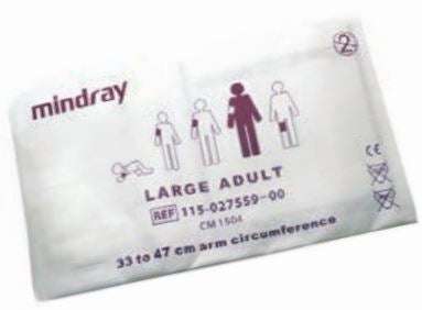 Mindray DS USA Disposable Blood Pressure Cuffs - Disposable Blood Pressure Cuff, Size L Adult, 33 cm - 47 cm - 115-027566-00