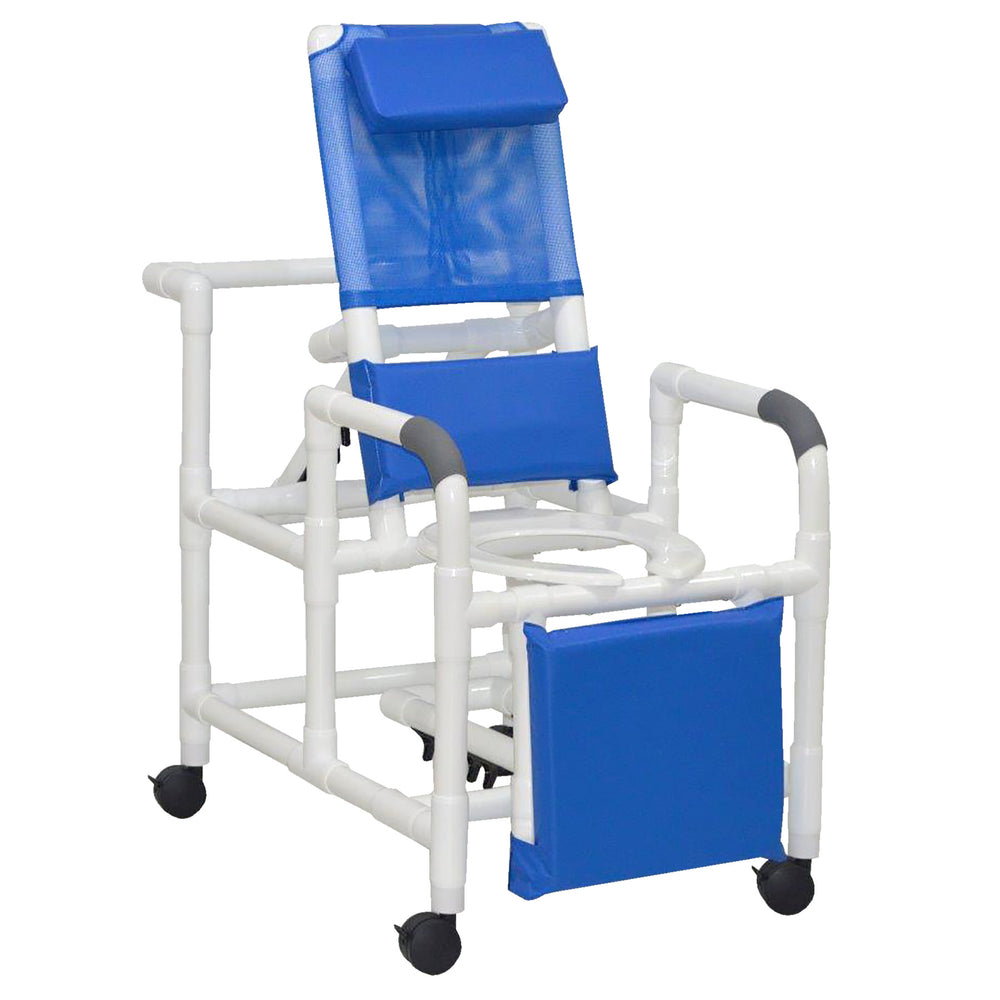 MJM PVC Reclining Shower Chairs - Reclining Shower Chair, Soft Seat, Forest Green Vinyl - 193