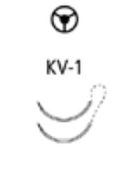 Medtronic Vascufil Sutures - Vascufil Suture, Blue, Size 6/0, 24", KV-1 Needle, Double Armed - 88864714-11V
