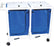 MJM PVC Double Hampers with Foot Pedal - Double Hamper with Foot Pedal, 51 gal., Vinyl, Royal Blue - 218-D-FP
