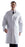 Medline Men's Premium Full Length Cotton Lab Coats - Men's Full-Length 100% Cotton Heavyweight Twill Lab Coat with Knot Buttons, White, Size 32, Tall - MDT17WHT32T