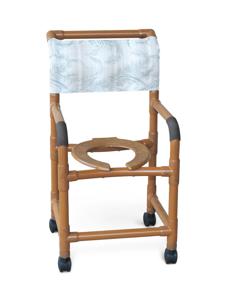 MJM PVC Woodtone Shower Chairs - WOODTONE SHOWER CHAIR SOFT SEAT COMPLETE - WT118-3-SSDD-SF
