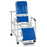 MJM PVC Reclining Shower Chairs with Footrest - Reclining Shower Chair with Elevating Legs, Vinyl, Royal Blue - 196