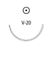 Medtronic Violet Polysorb Sutures - Polysorb Suture, Violet, Size 3/0, 36", V-20 Needle - GL-226