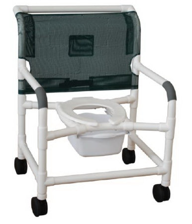 MJM PVC Extra-Wide Shower Chairs - Extra Wide PVC Shower Chair, Vinyl, Royal Blue - 126-4-NB