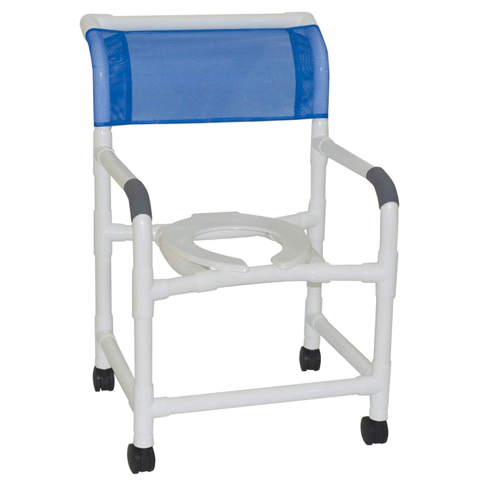 MJM PVC Wide Deluxe Shower Chair - Shower Chair, Mesh, Mauve, 22" x 18" x 40" - 122-3
