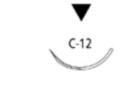 Medtronic USA Surgipro Sutures - Surgipro-II Suture, Blue, Size 5/0, 18", C-12 Needle - SP-559G