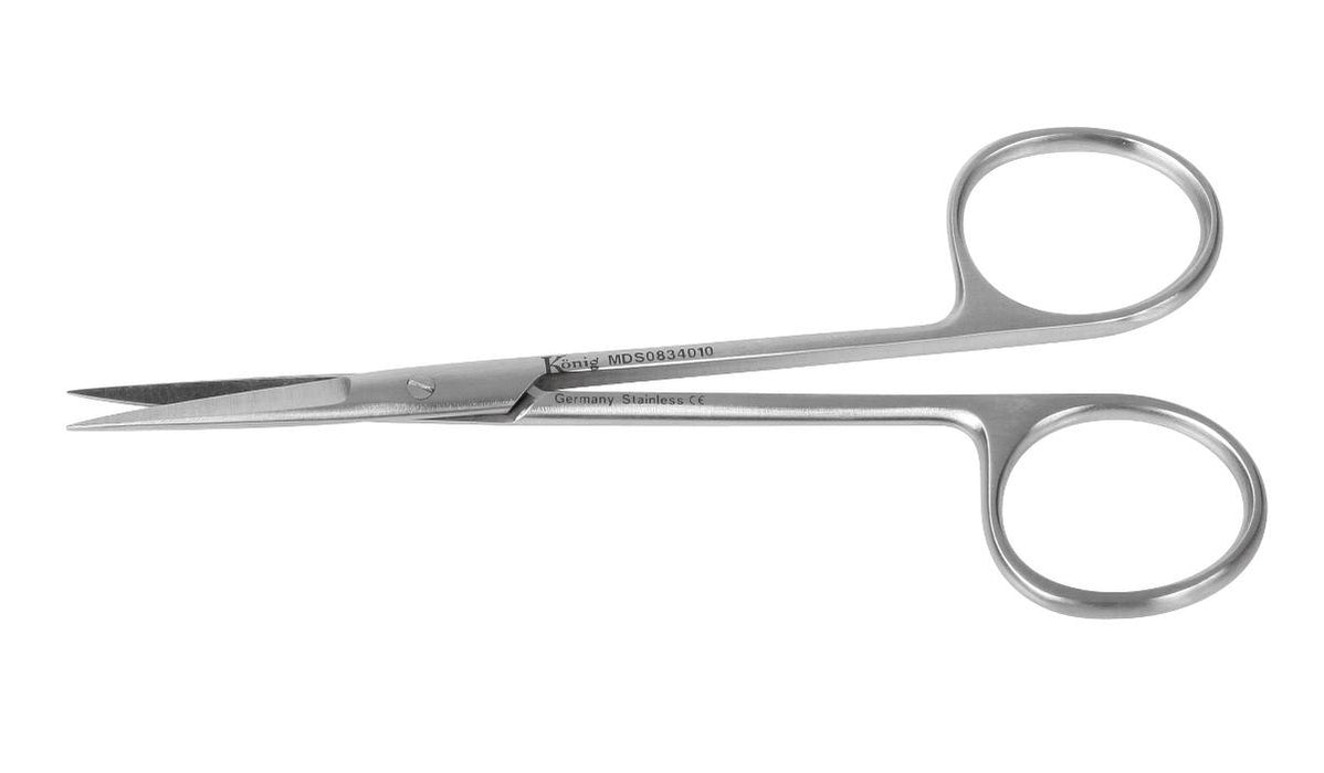 Medline Iris Ophthalmic Scissors - Supercut Iris Ophthalmic Scissors, 4.5" (12 cm) Length, Tungsten Carbide Curved, Sharp / Sharp, 30 mm Blade - MDS0839511