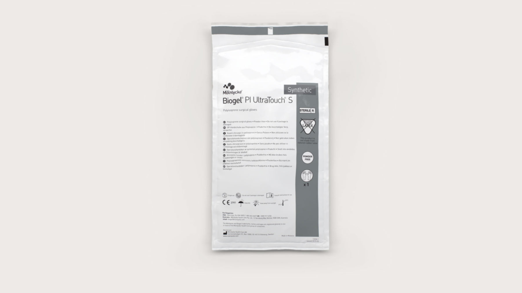 Molnlycke Biogel UltraTouch Gloves - GLOVES, BIOGEL, ULTRATOUCH S, SIZE 6.5 - 45565