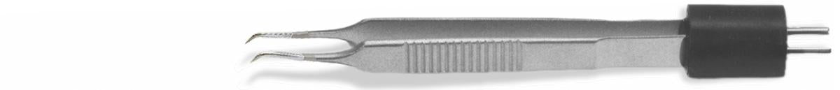 Medline Iris Endoscopic Forceps - Iris Bipolar Forceps, Insulated Handle, Curved, 0.5 mm, 3.5" - MDS573104D