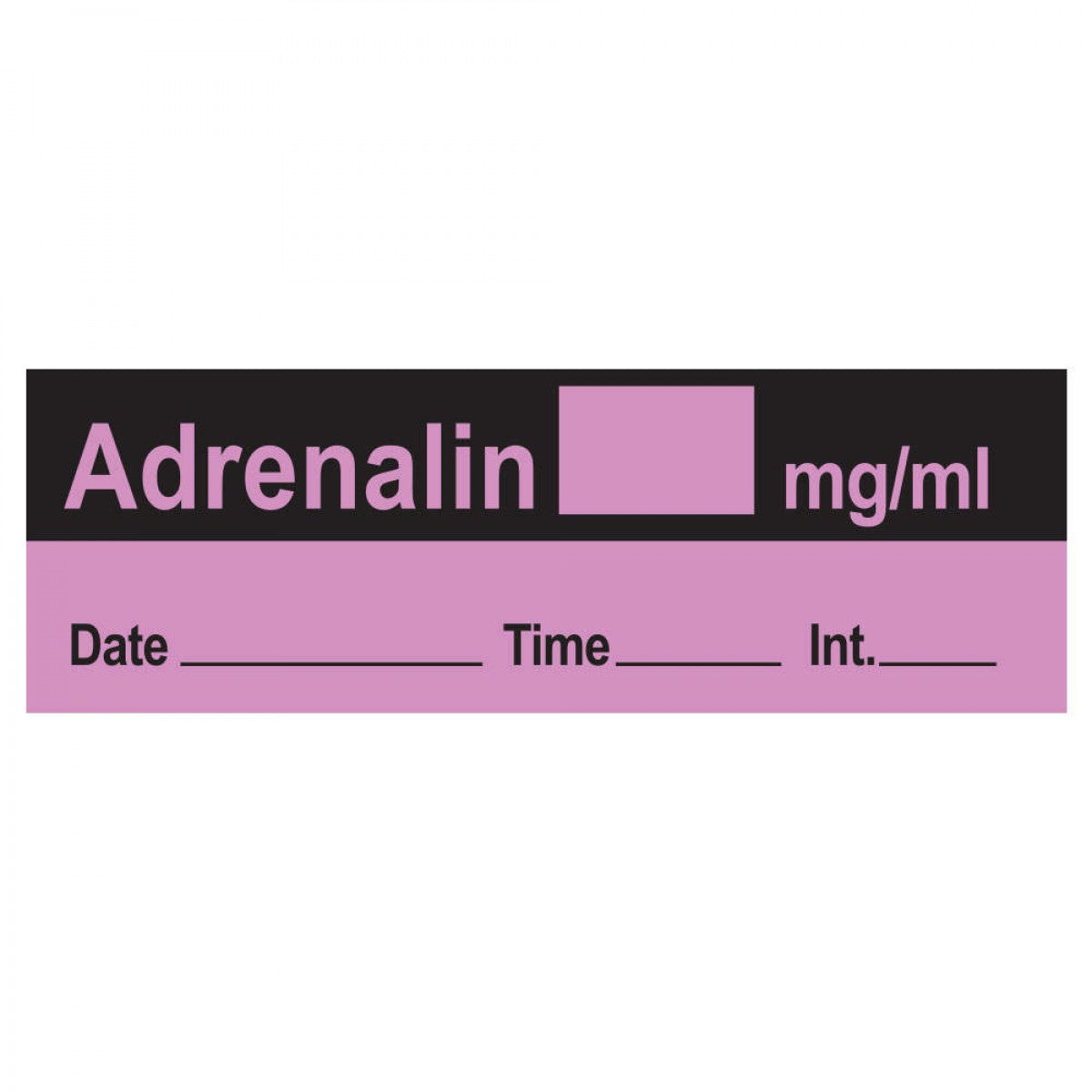 Anesthesia Tape With Date, Time & Initial (Removable) Adrenalin Mg/Ml
