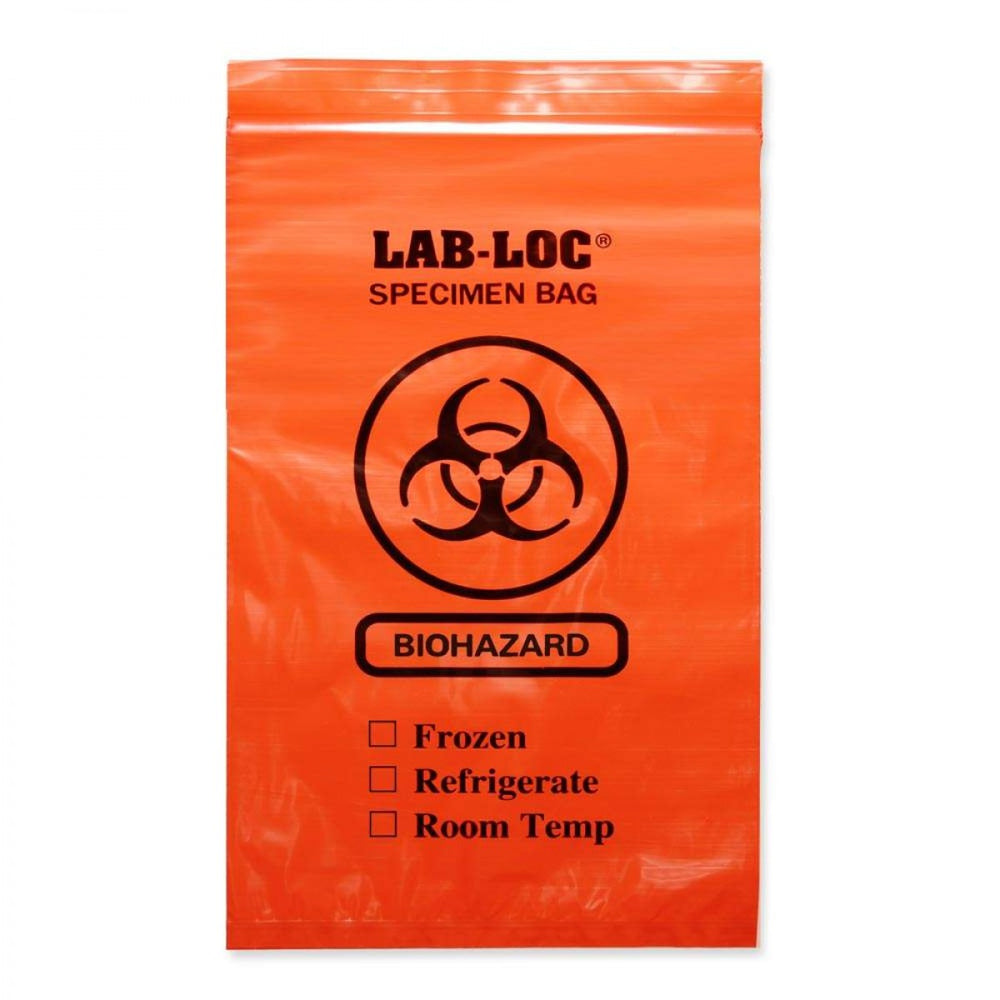 Biohazard Bag Ziplock Closure 2 Mil Thick Dimensions: 6" X 9" 1000/Case