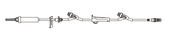 Carefusion Max Y Adminstration Sets - 60-Drop IV Administration Set with 2 MaxPlus Needleless Connectors and Y-Sites, 106" - MX9963