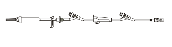 Carefusion Max Y Adminstration Sets - 60-Drop IV Administration Set with 2 MaxPlus Needleless Connectors and Y-Sites, 106" - MX9963