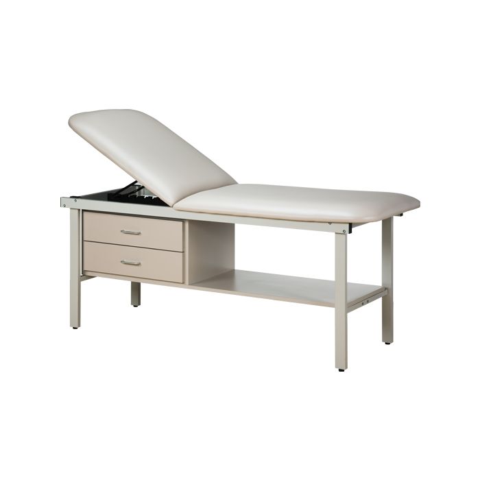 Clinton Steel H-Brace Table with Drawers