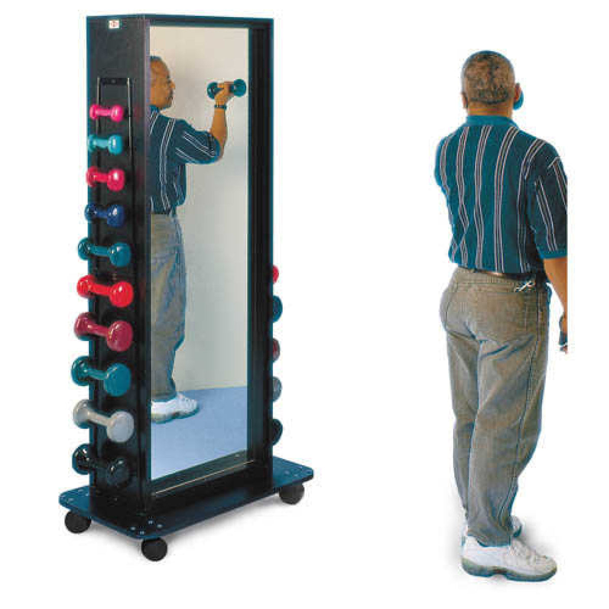 Hausmann Combination Weight Rack with Mirror — Grayline Medical