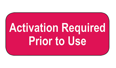 MedValue Activation Required Prior to Use Labels