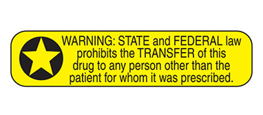 MedValue Warning State and Federal Law Labels