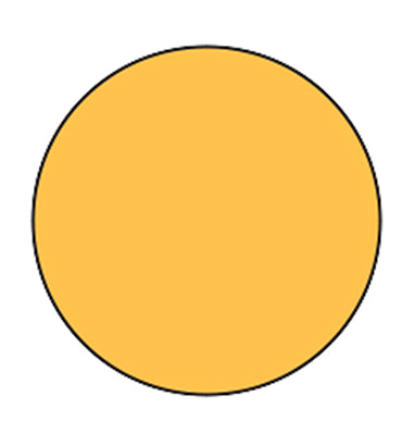 MedValue Blank Circle Labels, High Visibility Orange