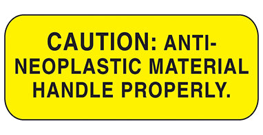 MedValue Caution Anti-Neoplastic Material Labels