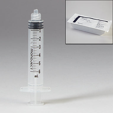 Sterile Monoject Luer-Lock Syringes, Pharmacy Tray, 6mL