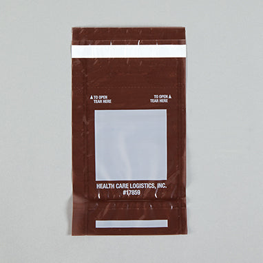 MedValue Self-Sealing Tamper-Evident Bags, Amber, 3-3/4 x 6-1/4