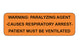 MedValue Warning Paralyzing Agent Labels