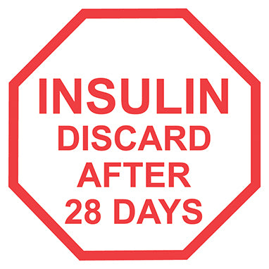 MedValue Insulin Discard After 28 Days Vinyl Labels