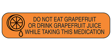 MedValue Do Not Eat Grapefruit Labels