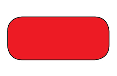 MedValue Blank Rectangle Labels, High Visibility Red