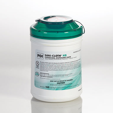 Sani-Cloth® HB Germicidal Wipes, Canister, 6 x 6-3/4