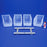MedValue Bin Holder for Mobile Hygiene Station, Four #MV-992383 Bins