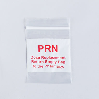 MedValue PRN Bags, Red, 3 x 4