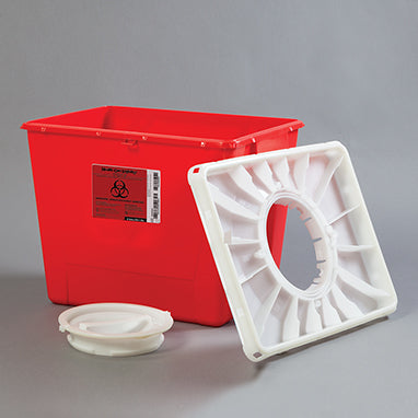 MedValue Biohazard Waste Container, 8-Gallon